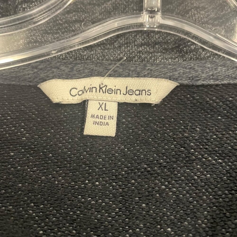 Calvin Klein Womens 1/4 Zip Pullover Sweater Long Sleeve Gray/Black Size XL - Picture 8 of 9